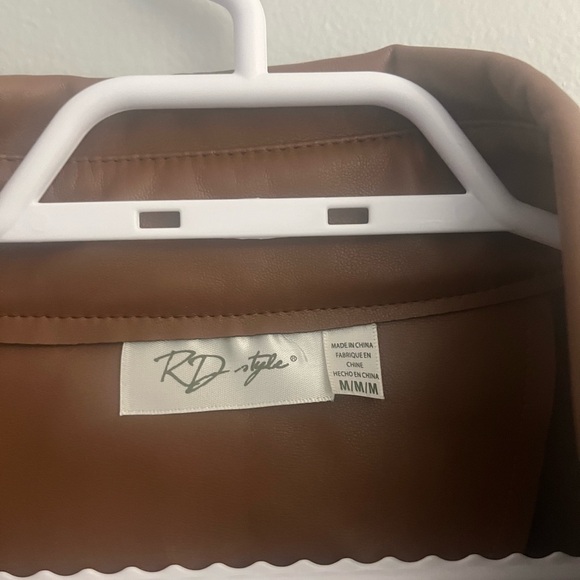 RD style faux leather shacket - Picture 2 of 2